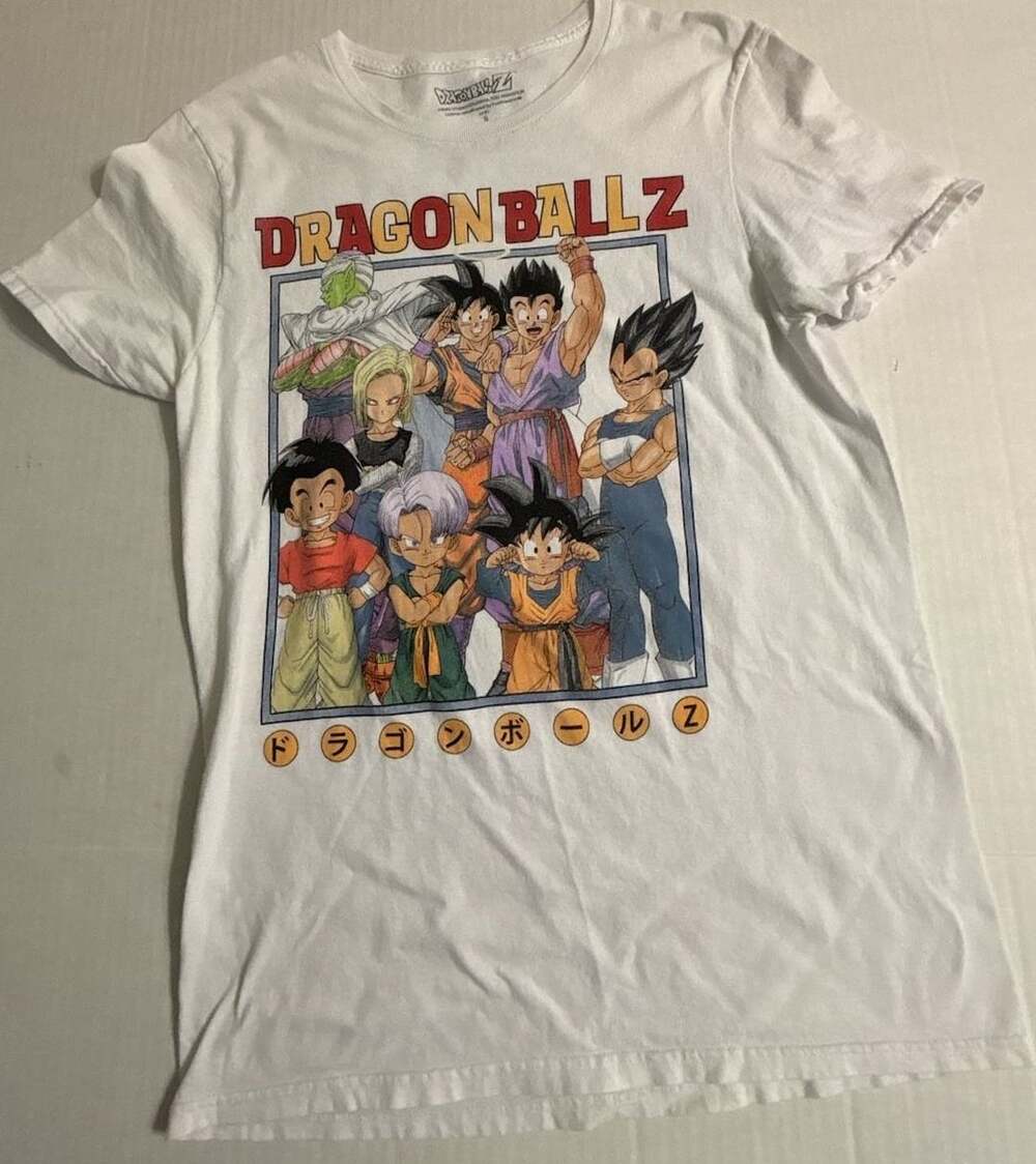 Dragon Ball Z T-Shirt Size S White Character Graphic Anime